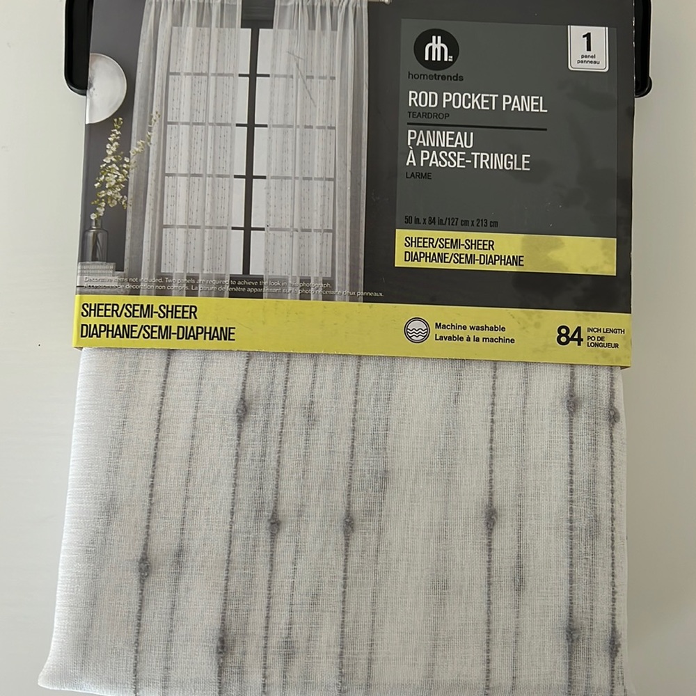 Sheer/Semi Sheer Rod Pocket Panel Curtain